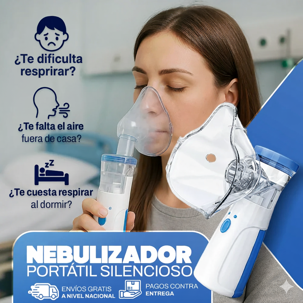 💙 Nebulizador Recargable con Tecnología Avanzada ¡Tu Salud Respiratoria con Envío Gratis! 🚚