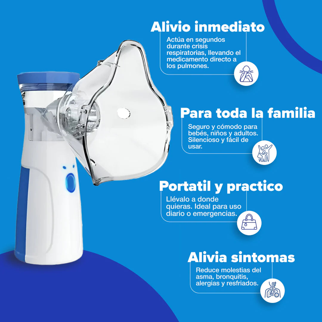 💙 Nebulizador Recargable con Tecnología Avanzada ¡Tu Salud Respiratoria con Envío Gratis! 🚚