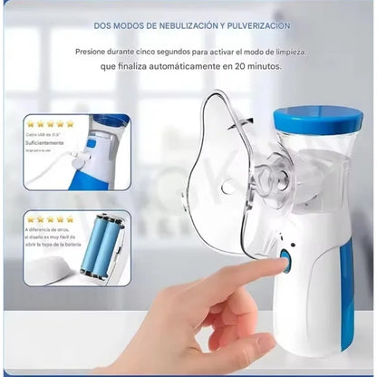 💙 Nebulizador Recargable con Tecnología Avanzada ¡Tu Salud Respiratoria con Envío Gratis! 🚚